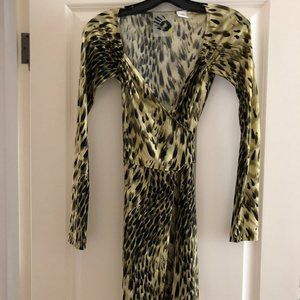 Norma Kamali Long Sleeve Wrap Dress